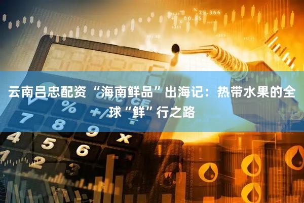 云南吕忠配资 “海南鲜品”出海记：热带水果的全球“鲜”行之路